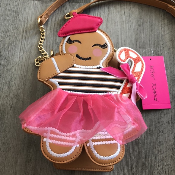 Betsey Johnson Kitsch XOCANCAN French Gingerbread Girl Crossbody Bag OS NWT - Picture 9 of 16